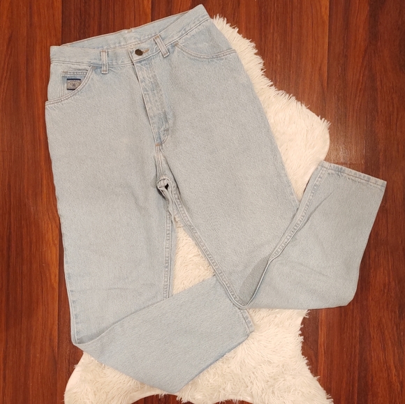 Wrangler Denim - Vintage Wrangler Mom Jeans High Waist Light Wash